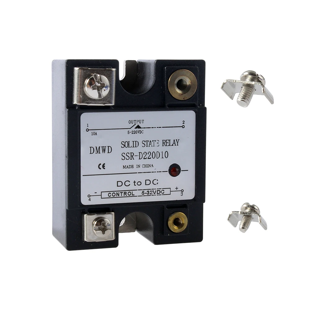 SSR-10DD input 5-32VDC load 5-220VDC SSR 10DD 10A single phase DC solid state relay with indicator SSR-D220D10 | Обустройство дома