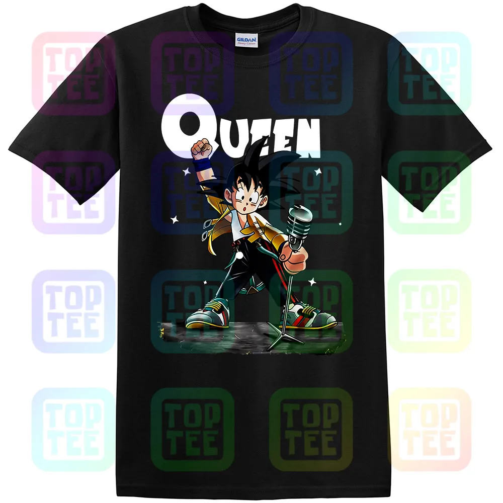 Фредди Меркурий Королева Сон Гоку футболка забавная Футболка с коротким
