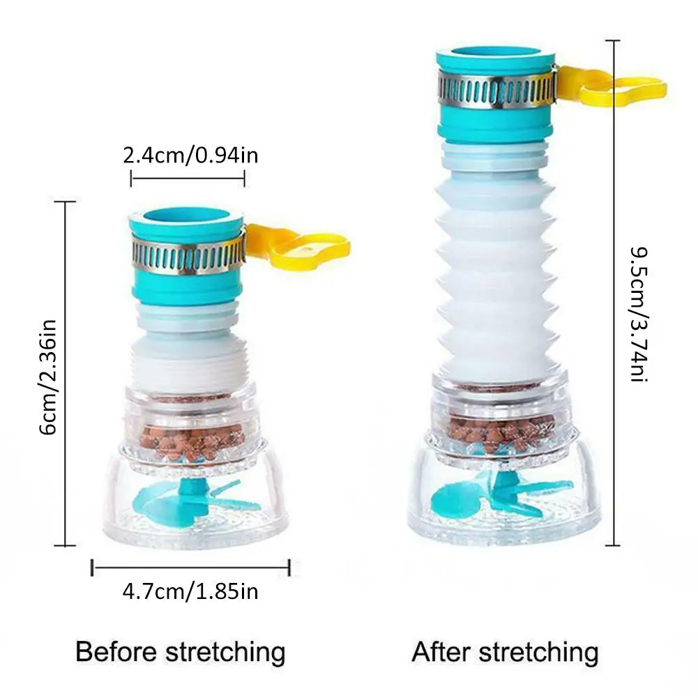 

3pcs Splash-proof Water Tap Shower Water Filter 360 Rotating Non-toxic Faucet Nozzle Sprayer Tap Home Kitchen Accessories
