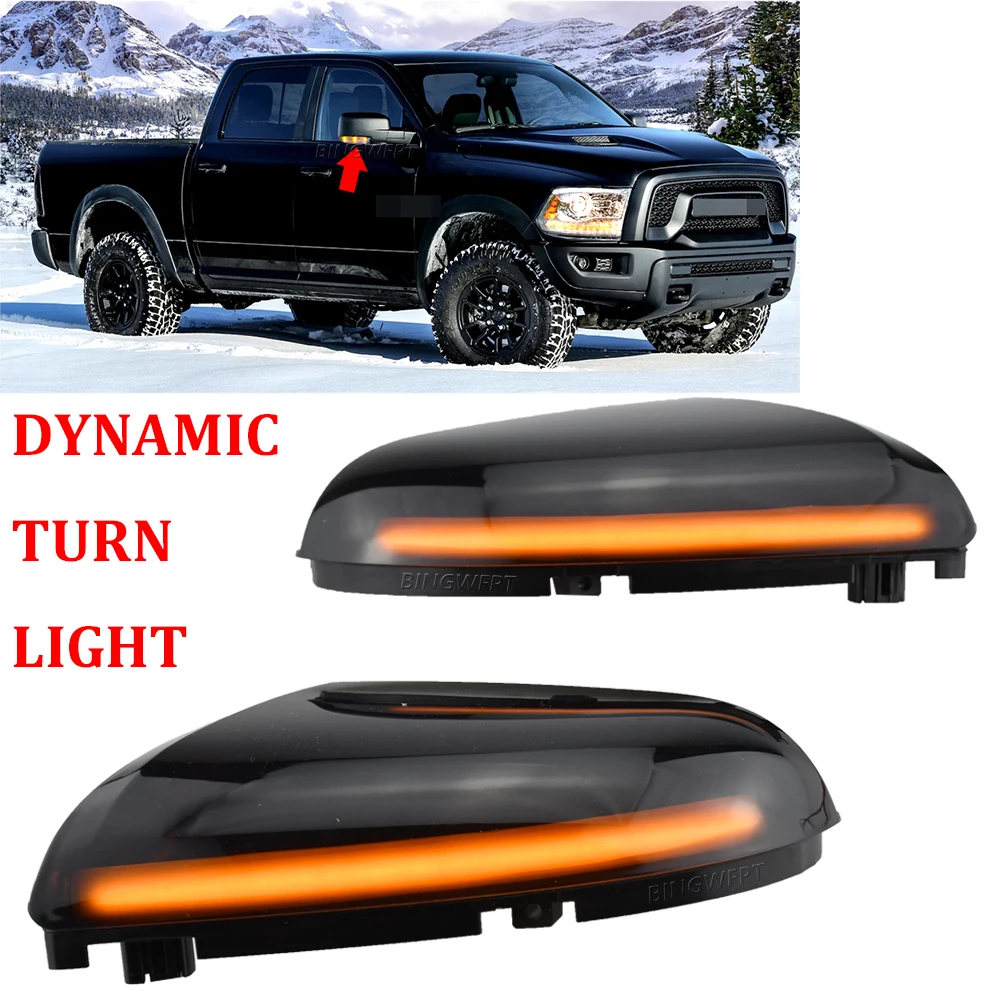 

1 пара для Dodge Ram 1500 2500 2009-2012 2013 2014 автомобильный Светодиодный Боковой зеркальсветильник сигнал поворота динамический индикатор лампа аксесс...