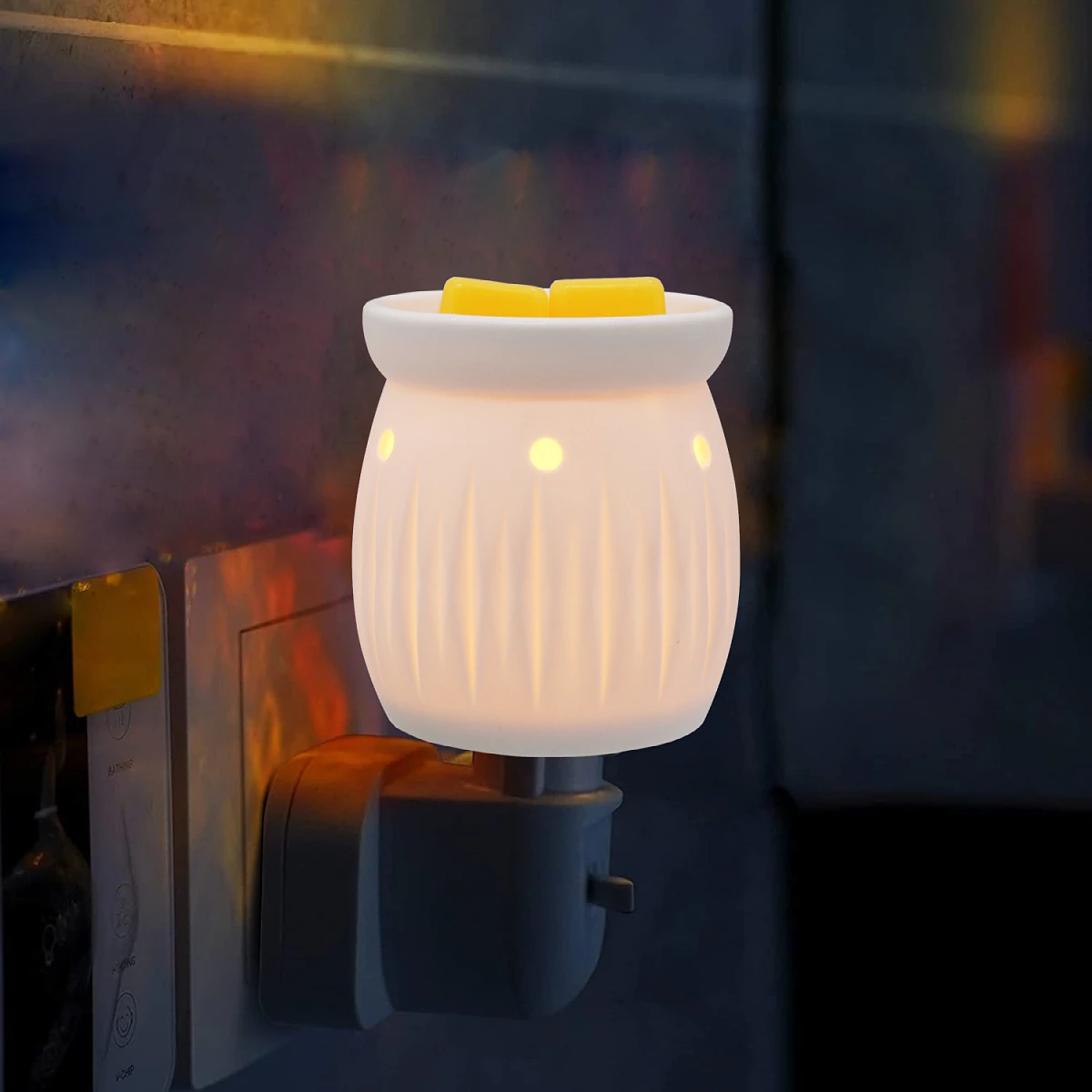 

Керамическая лампа-кубик для расплава-кубик для ароматического воска, кубик для расплавки, масляная горелка для дома и офиса, подарок для де...