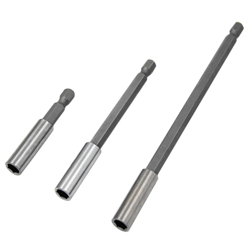 

3pcs/set 1/4 Inch Hex Magnetic Bit Holder Screwdriver Bit Extension 60mm 100mm 150mm Lengthening Shank Connecting Tools