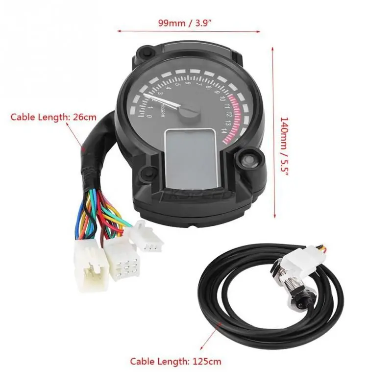 Бесплатная доставка 15000 об./мин. современный мотоцикл Digital Light ЖК дисплей цифровой