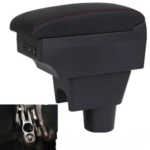 fo nissan terrano armrest box universal car center console modification accessories double raised with usb free global shipping