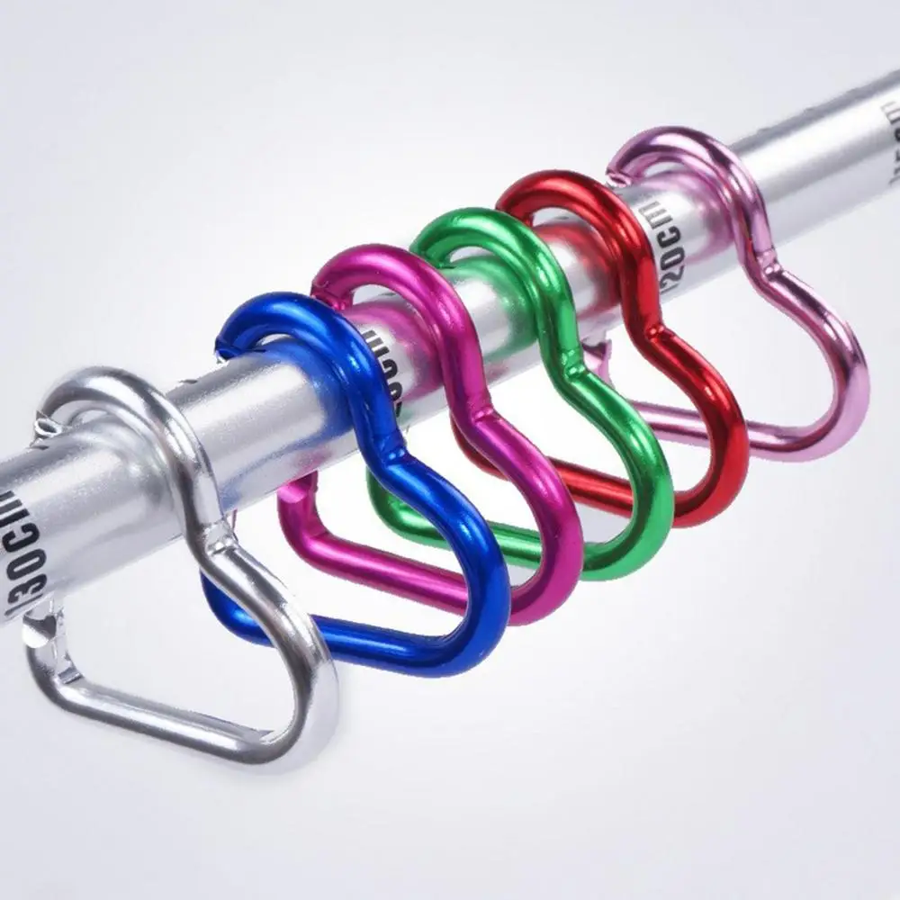 

Heart-Shaped Aluminum Carabiner Key Chain Clip Outdoor Camping Keyring Hook Water Bottle Hanging Buckle Travel Kit Climbing