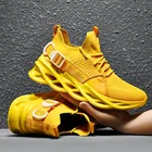 Желтый с дышащей сеткой для бега Спортивная обувь Кроссовки Для мужчин светильник мягкая толстая подошва отверстие обувь для него и для нее Спортивная Женские кроссовки Для мужчин обувь
