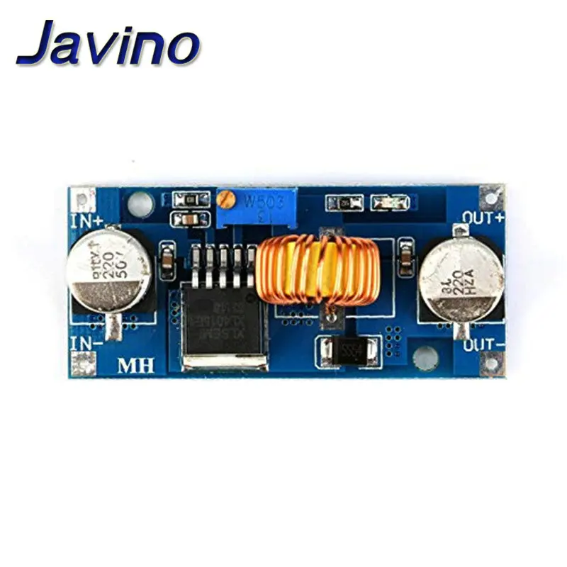 Фото Светодиодное литиевое зарядное устройство с радиатором DIY 5A XL4015 DC-DC 4-38 В до 1,25-36 В 24 В 12 В 9 В 5 В понижающий регулируемый модуль питания №3