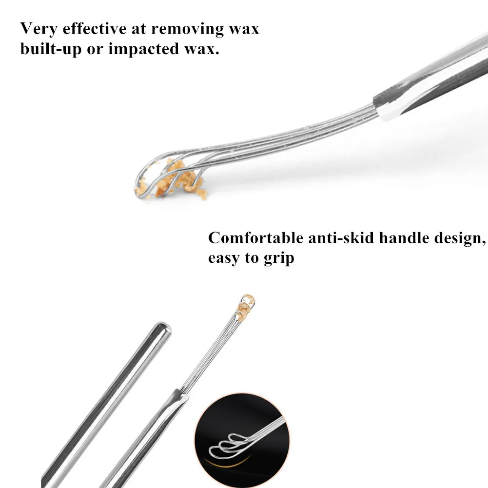 Портативный Нержавеющая сталь Ушная палочка три Благодаря особенной