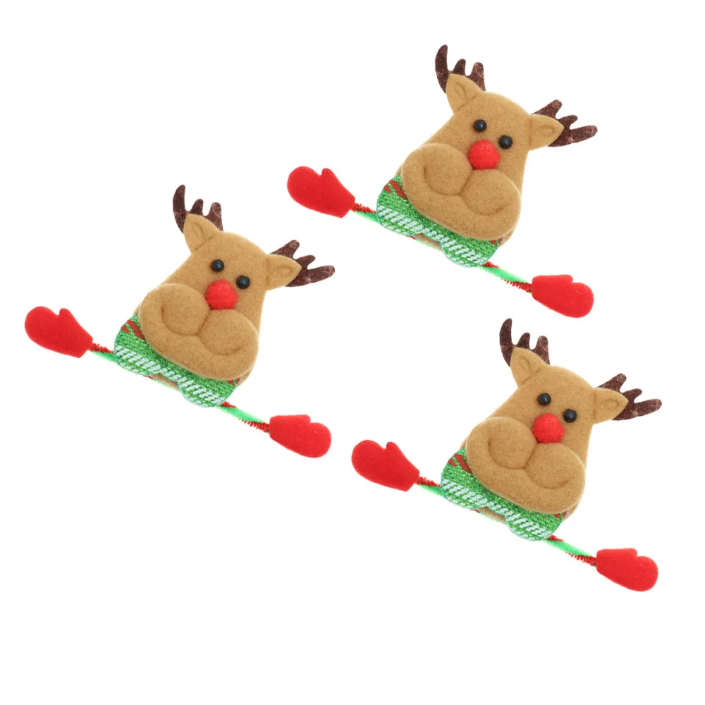 3 шт. Рождественская брошь булавки светящиеся значки клипсы вечерние сувениры