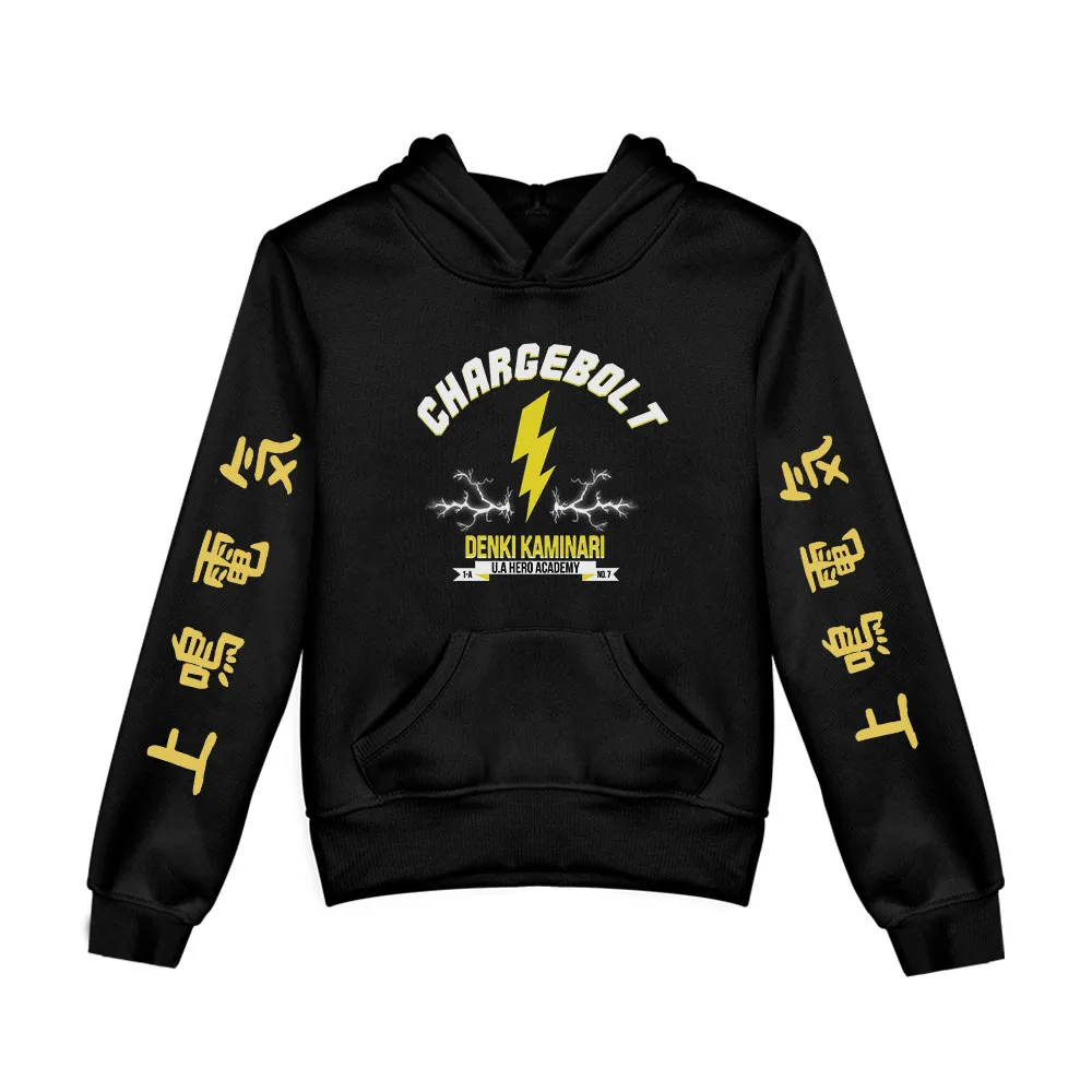 

My Hero Academia Denki Kaminari Kids Hoodie for Boys Girls Harajuku Pullover Hooded Sweatshirt Casual Tracksuit Children Clothes