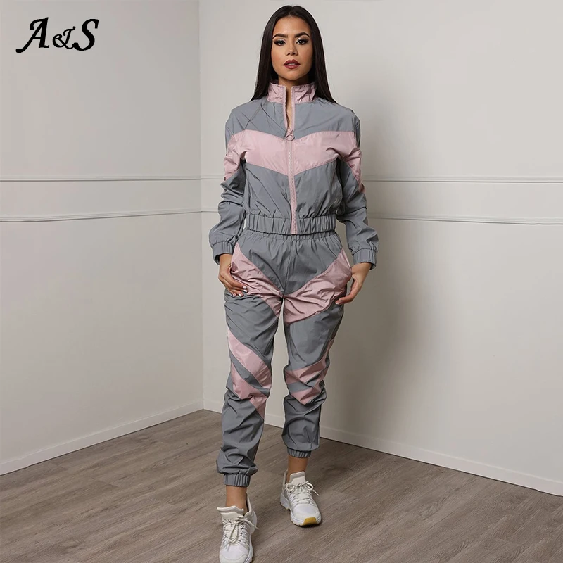 Светоотражающие Брюки для женщин брюки карго спортивный костюм джоггеры