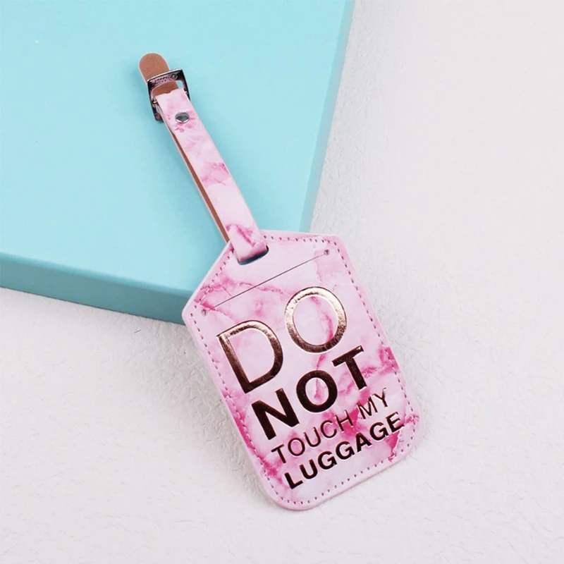 

066C Novelty Bright Coloured Luggage Labels Name Address Suitcase PU Bag Tags Plane Travel Boarding Pass Anti-lost Checking