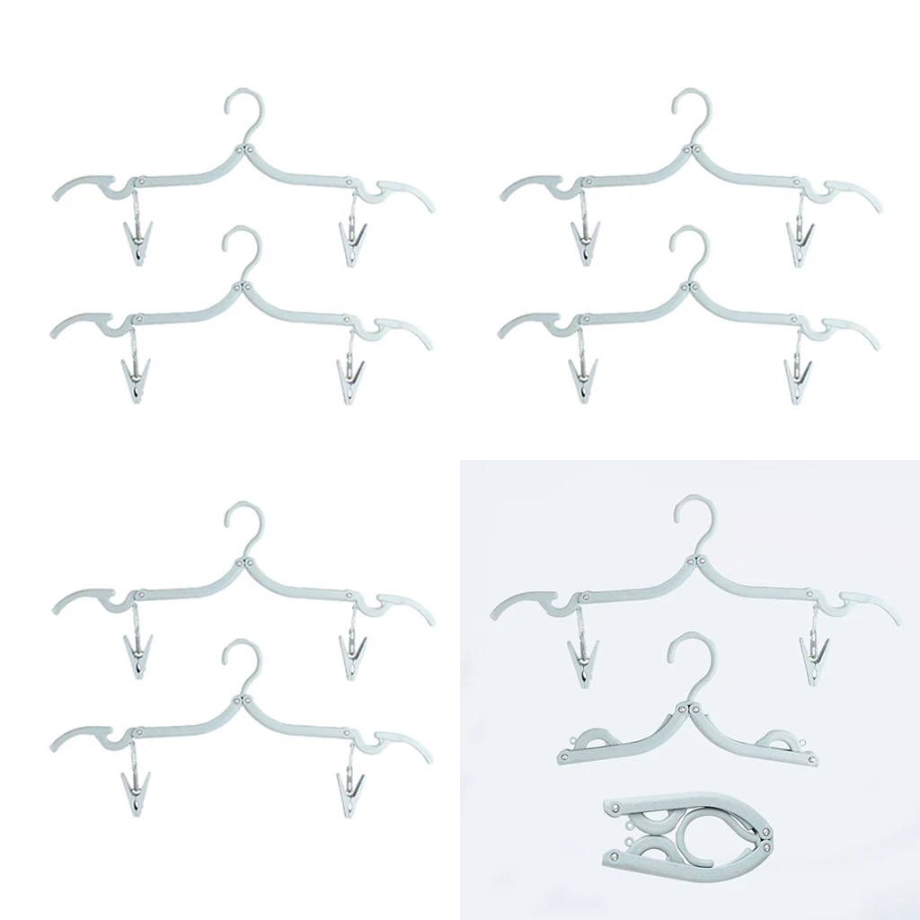 6Pcs Outdoor Camping Folding Plastic Clothes Hook Travelling Hanger Racks | Спорт и развлечения