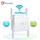 TIANJIE 300 Мбитс Беспроводной 2,4G 5G Wi-Fi ретранслятор 1200 Мбитс усилитель WiFi усилитель повторитель точка доступа