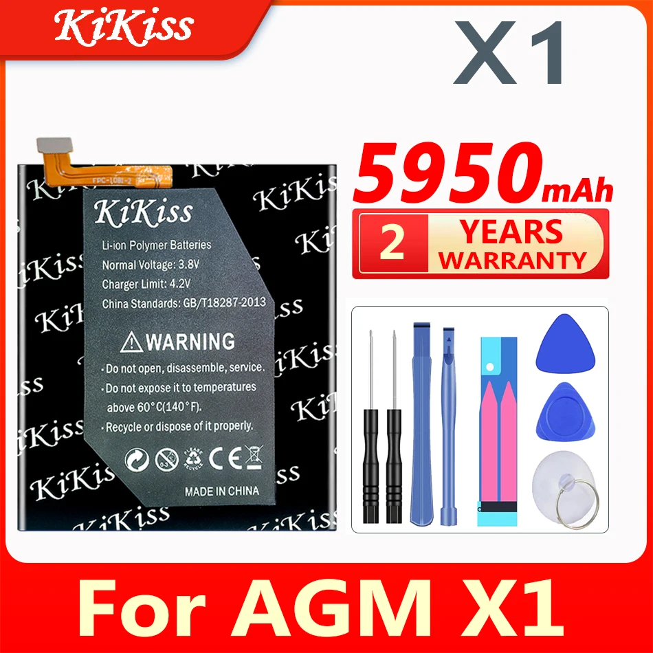 

Сменный аккумулятор KiKiss 5950 мАч для AGM X1 AGMX1 X 1
