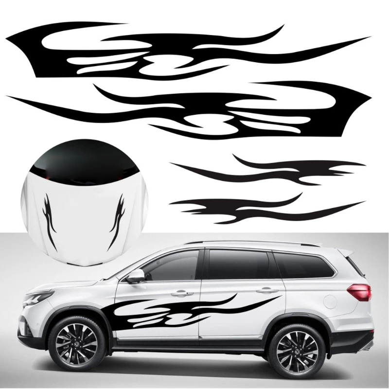

Flame Car Sticker Personalized Creative Flame Decals to Cover Annoy Scratches Topsale Car Decoration Sticker Successful Flame To