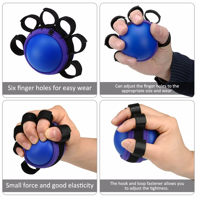 

Finger Hand Grip Muscle Power Training Rubber Ball Hand Arm Waist Finger Expander Rehabilitation Exercise Fitness Gripping Ball
