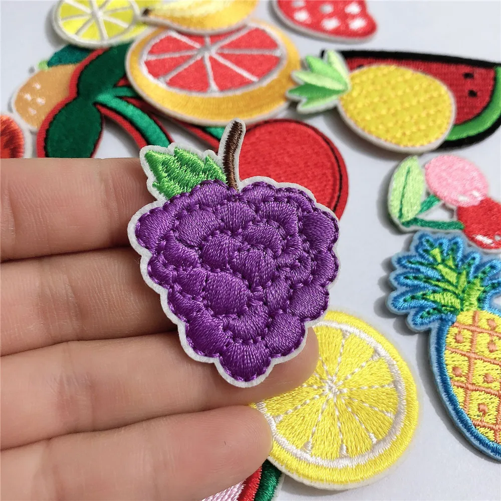 10 шт./лот фруктовые нашивки одежда вышивка утюгом аппликация модная для сумки
