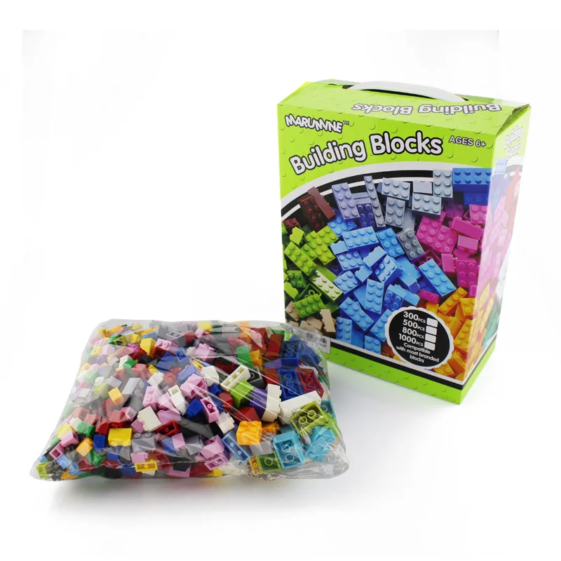 Color Box Package MARUMINE 1000 шт Строительные Кирпичи совместимы с Decool Enlighten Blocks Pixel Cube опорная пластина модель игрушки для детей подарок - Цвет: Color Box Package