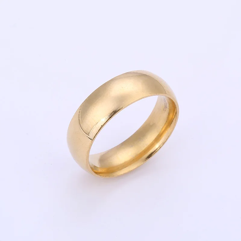 Кольца из нержавеющей стали Винтажное кольцо золотого цвета титана для женщин и - Фото №1