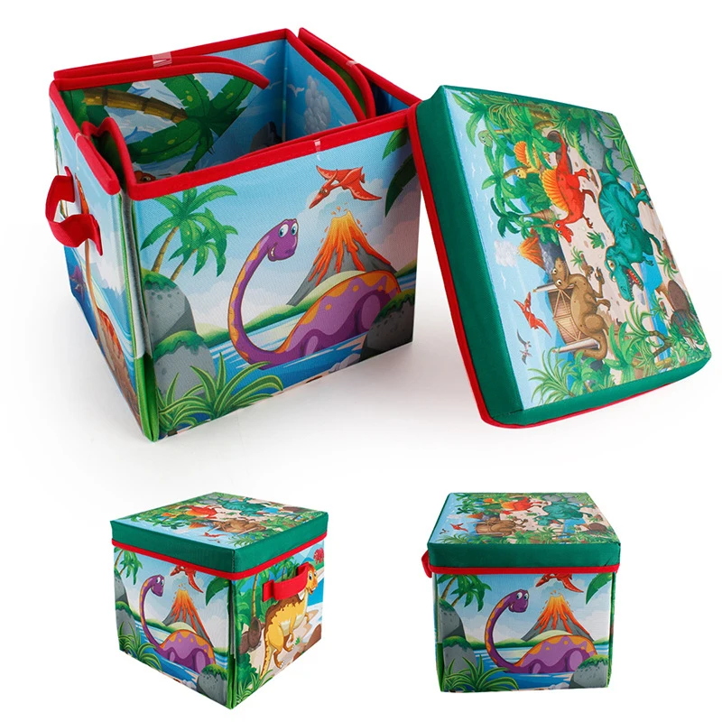 

Dinosaur Carpet Rugs Toys Storage Box Puzzle Game Carpet Playmat Cartoon Puzzle Fun Dinosaur Scene Game Mat For Children Gifts