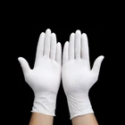 Одноразовые нитриловые перчатки, перчатки без присыпки из белого латекса, малые, средние, большие, S, M, L, синтетические, для защиты рук мужчин и женщин