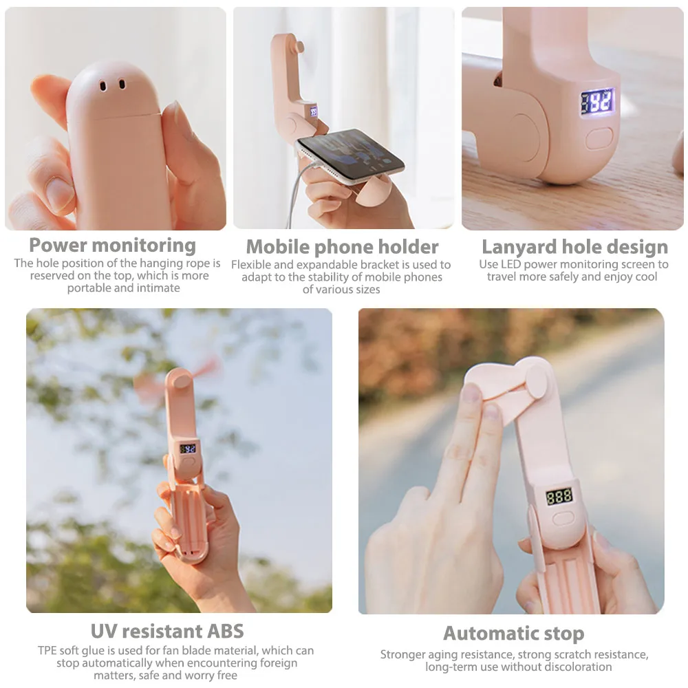 2 в 1 Летний Портативный Удобный вентилятор распылитель тумана 2000mAh USB