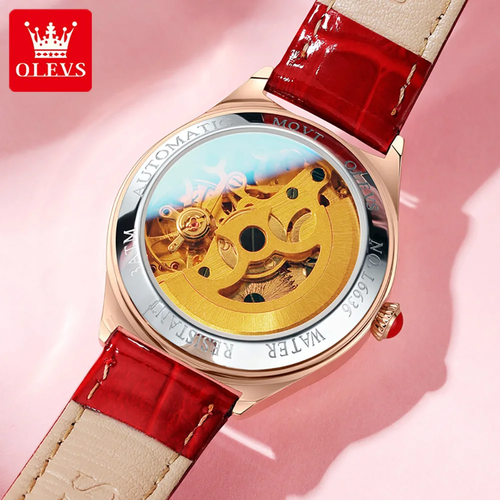 OLEVS New Retro Ladies Small Watch Simple Watch Leather Strap Casual Sports Clock Waterproof Brand Watch Lady Reloj de mujer enlarge