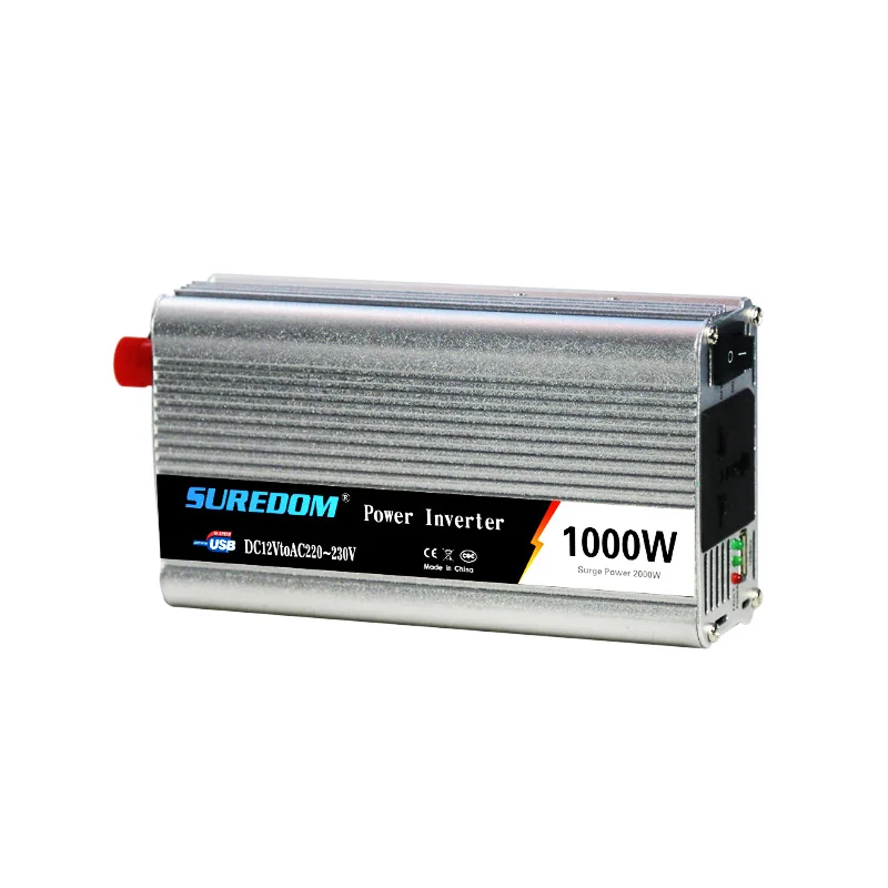 1000 Вт Инвертор с одним входом USB DC 12V 24V портативный автомобильный адаптер для