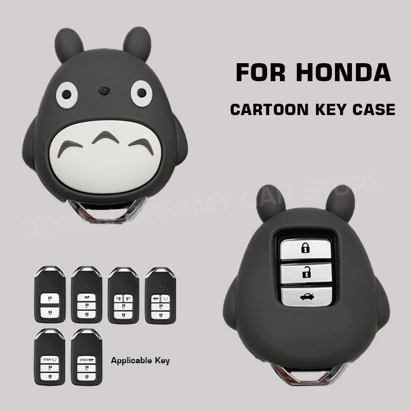 Чехол для автомобильного ключа с мультяшным рисунком Honda Civic CR-V Accord Jade Jazz City Pilot