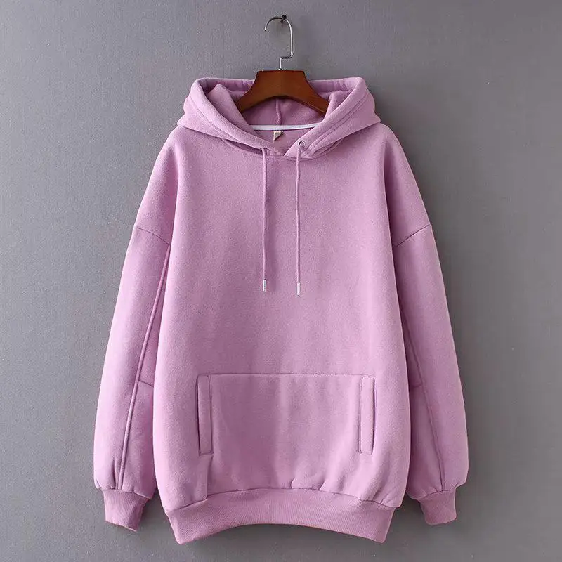 

women fleece hoodie sweatshirts winter japanese fashion 2020 oversize ladies pullovers warm pocket hooded jacket