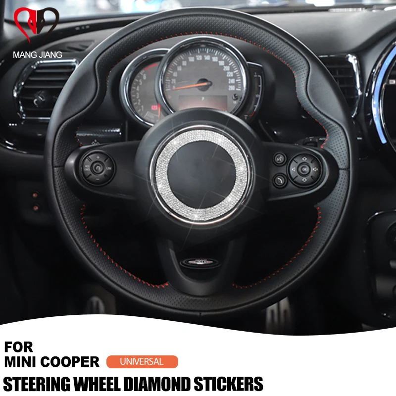 

Steering Wheel Ring Drill Diamond Sticker Center For Mini Cooper R56 F56 R55 R60 Auto Crystal Decoration Car Styling Accessories