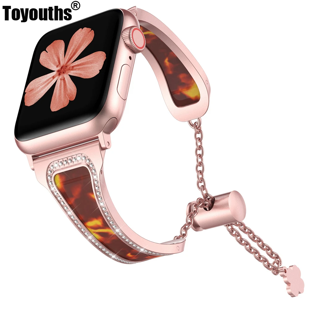 Блестящие украшения для девочек Мини Юбка Для Apple Watch 38 мм 40 42 44 Браслет манжета