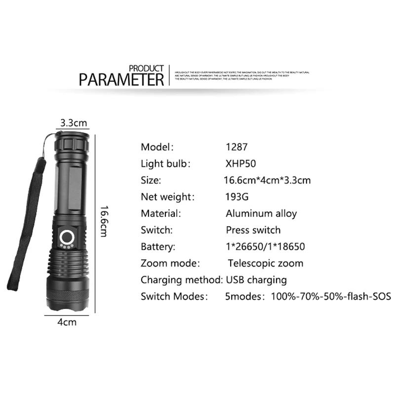 Litwod Z90 XHP90 XHP50 мощный светодиодный светильник-вспышка, мощный фонарь, тактический светильник-вспышка для охотничьего кемпинга 26650/18650 с батареей