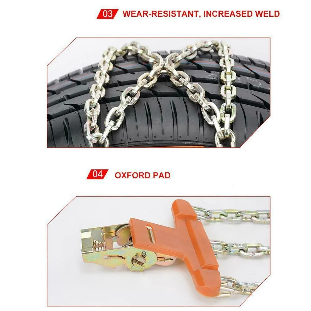 

3pcs Universal SUV Car Truck Wheel Tire Snow Anti-Skid Chain Urgent Winter 40.5*15cm Snow Chain For Ice Snow Dirt Road