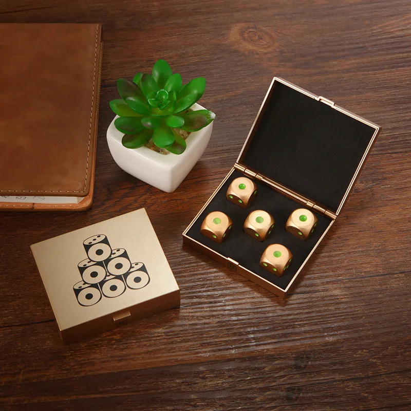 5 шт./компл. золото/серебряные игровые кости металлический Стандартный шесть