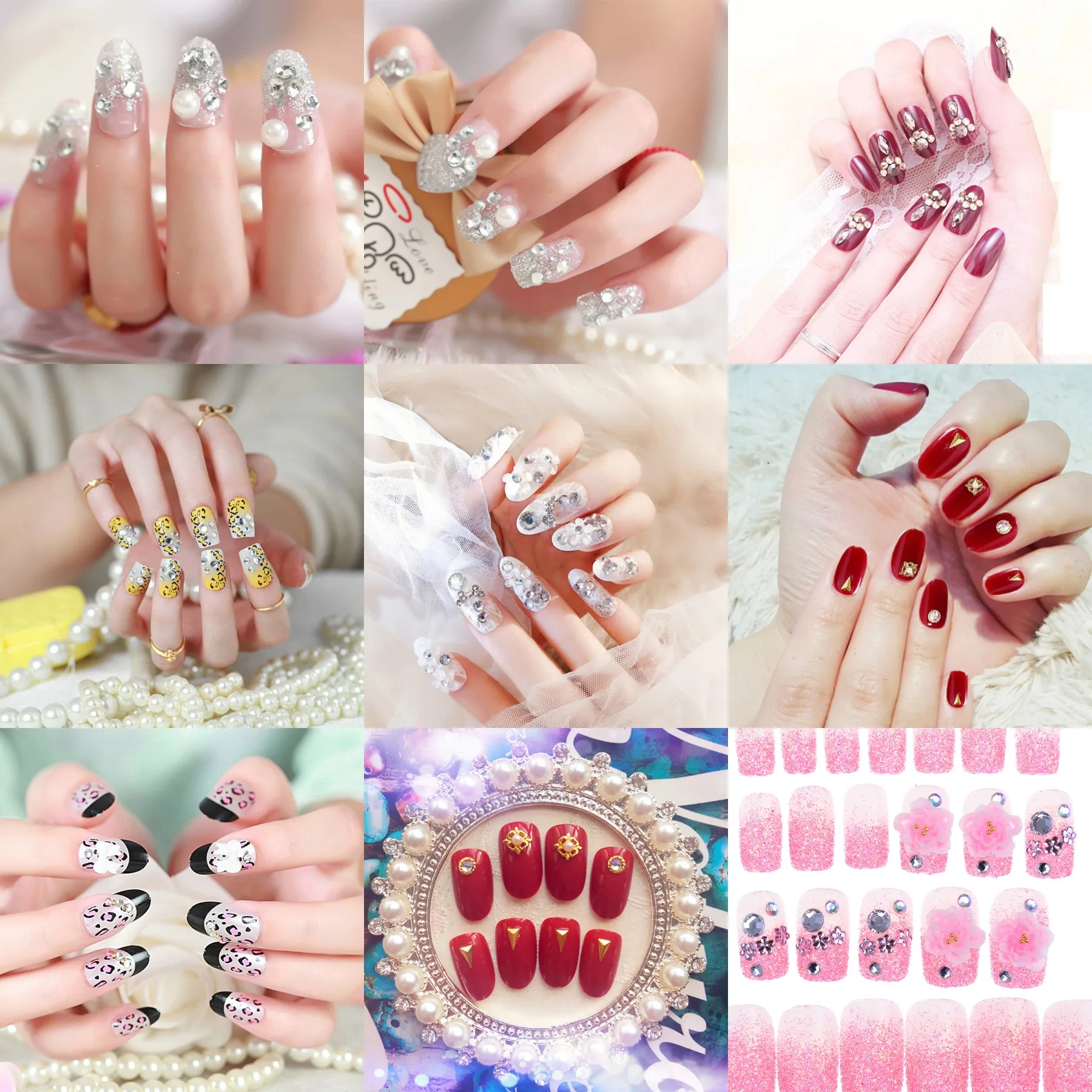 24 шт. Новые Накладные ногти на пальцах носочки для ногтей накладные женщин ногах