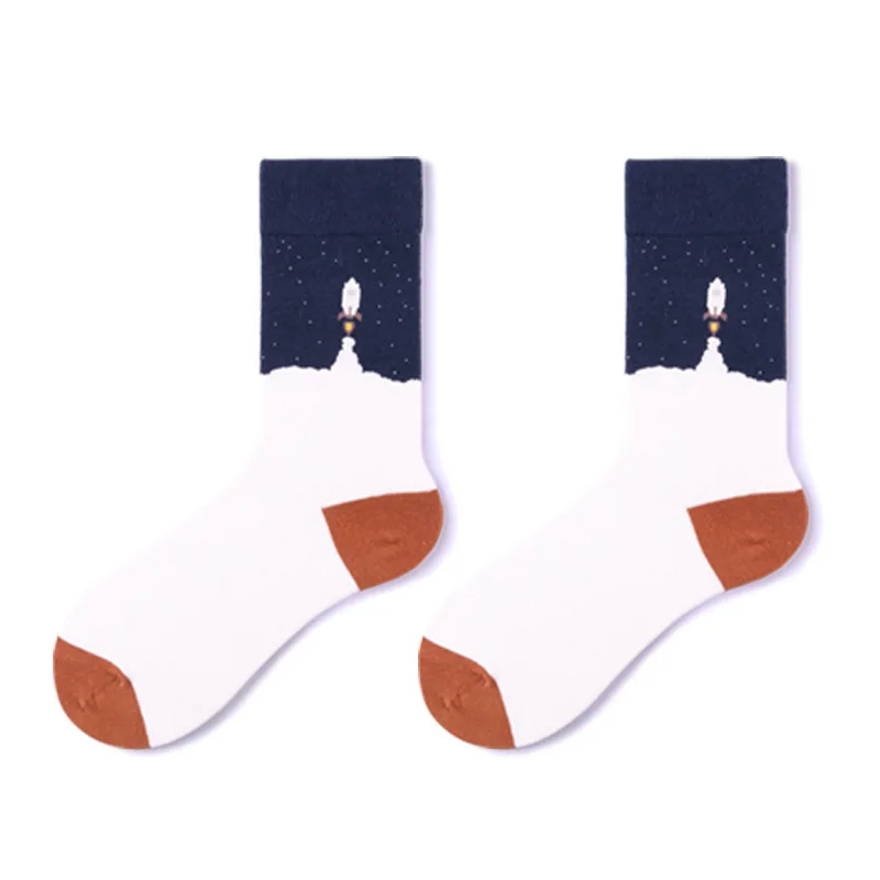 

NEW Harajuku Funny Unisex Painting Style Women Socks Happy Cotton Colorful Kawaii Crew Sock Woman 1 Pair Streetwear Size 36-44