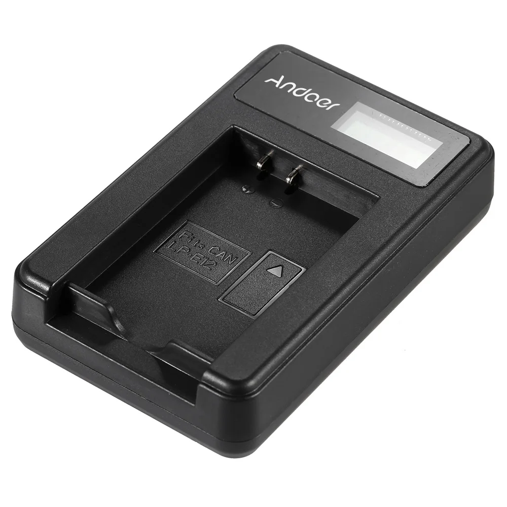 Andoer LP E12 2 шт 7 4 в 1200 мАч перезаряжаемая батарея с ЖК дисплеем зарядный комплект USB