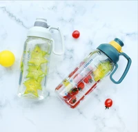 space cup sports fitness super large water bottle large capacity outdoor portable plastic water cup with straw water cup