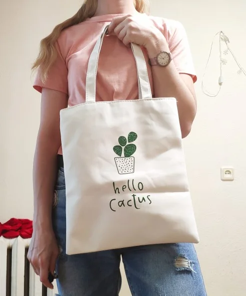 THINKTHENDO Холщовая Сумка с милым принтом женские хозяйственные сумки через плечо