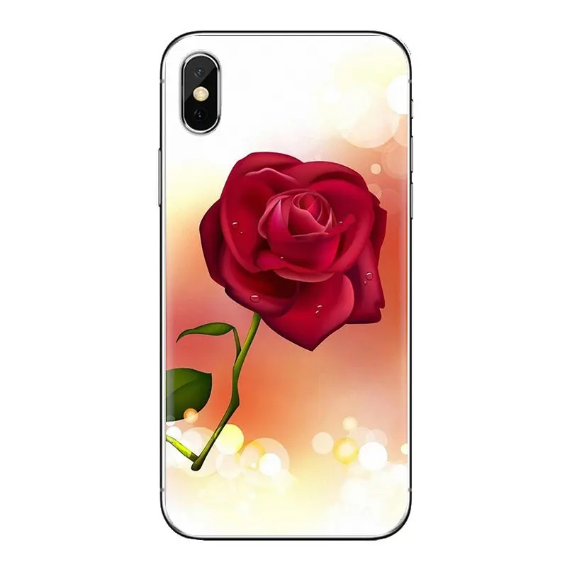 sweet red pink Roses flower Silicone Cover For Samsung Galaxy S2 S3 S4 S5 MINI S6 S7 edge S8 S9 Plus Note 2 3 4 5 8 Coque Fundas |