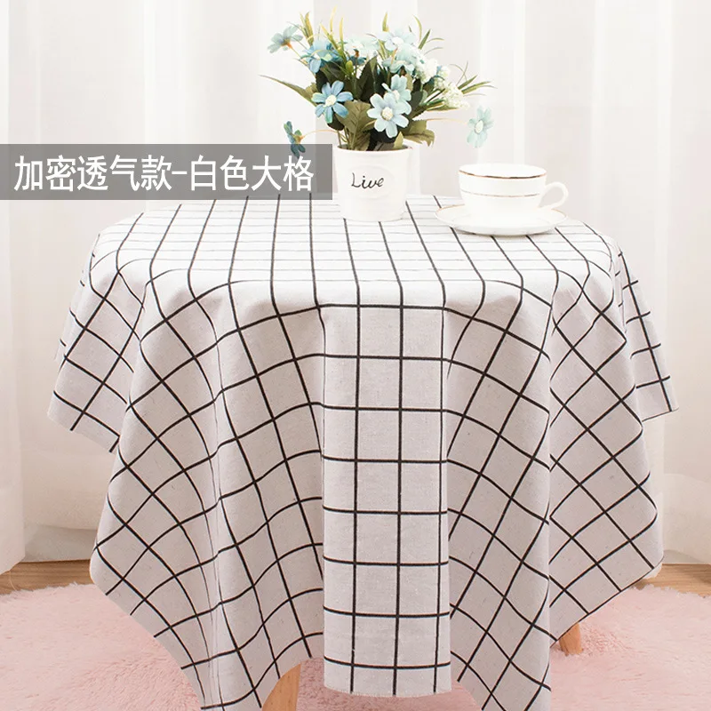 

200Cm Tablecloth Cotton Round Tablecloth Dining Table Cover Nordic Printed Home Decor White Green Dust Cover for Kitchen