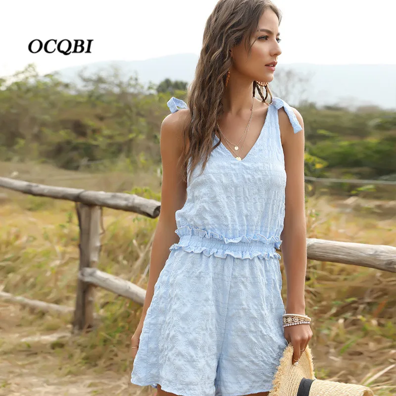 

Plus Size 2020 Women Playsuits Bohemian Fashion Clothing Casual Sexy Korean Playsuits Streetwear