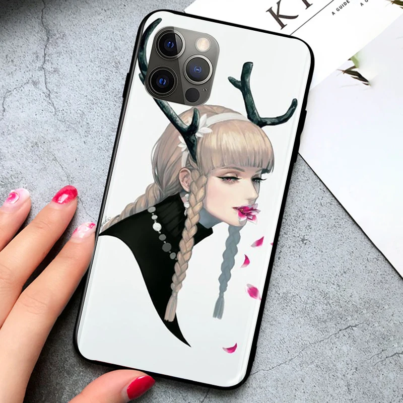 

Phone Case For iPhone 12 Mini XS MAX XS XR X 11 Pro MAX Funda Coque Carcasa Illustration For iPhone 12 Pro MAX My friends