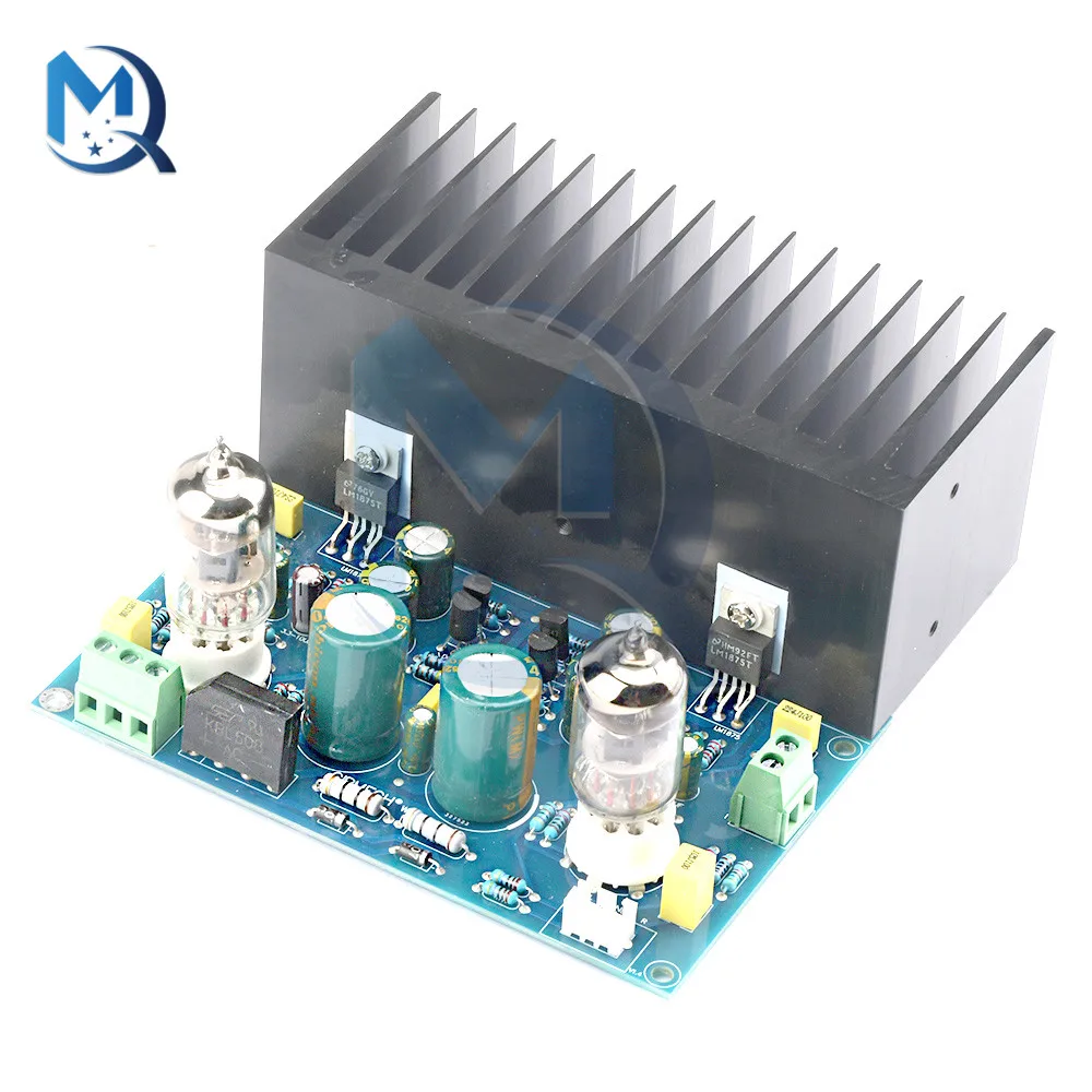 AC12-18V 2-канальная стерео трубка 6J1 LM1875 усилитель мощности HIFI вакуумная защита от