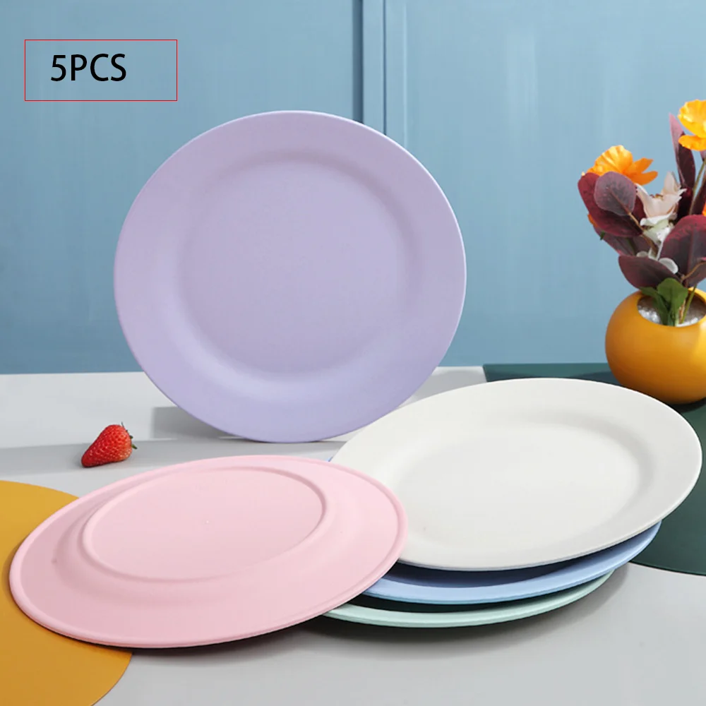 Nordic Pastoral Style Steak Large Pasta Plates Wheat Straw S