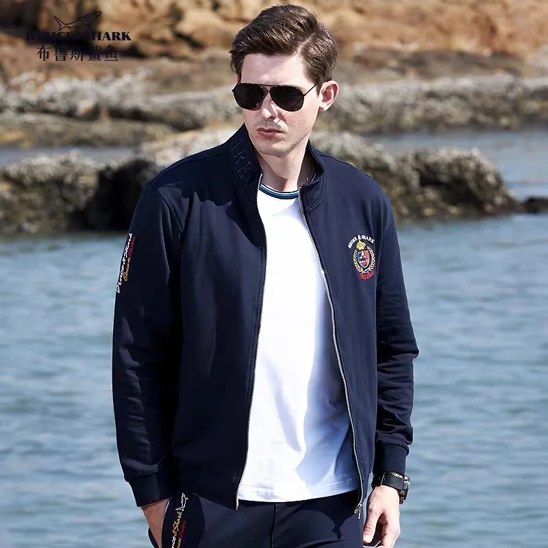 

Мужская бейсбольная куртка Брюса и акулы, повседневная, спортивная одежда, свободного покроя, Размеры M-3XL