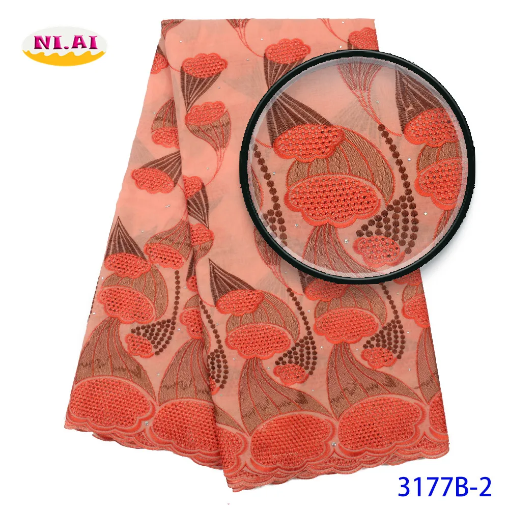 NIAI textile latest swiss voile lace african fabric nigerian fabrics for wedding tissu mr3177b | Дом и сад