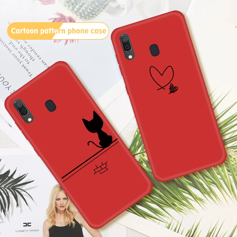 Забавный мультяшный чехол для телефона Samsung Galaxy A70 A60 A50 A40 S9 S8 S10 plus note 8 9 10 модный